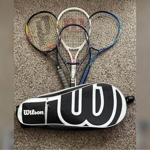 Tennis Rackets Bundle with Tennis Bag Set